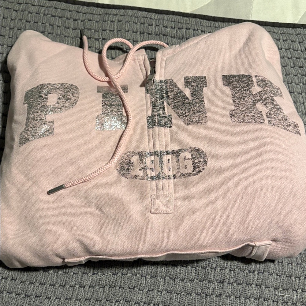 Victoria's Secret Pink Hoodie - Light Pink and silver